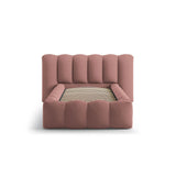 Lupine Bett mit Kopfteil und Stauraum aus Strukturierter Stoff in Dunkelrosa (Moly 63), 90x200 cm von Micadoni – Bild 5