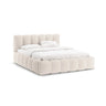 Lupine Bett mit Kopfteil und Stauraum aus Strukturierter Stoff in Leichtes Beige (Moly 02), 180x200 cm von Micadoni – Bild 1