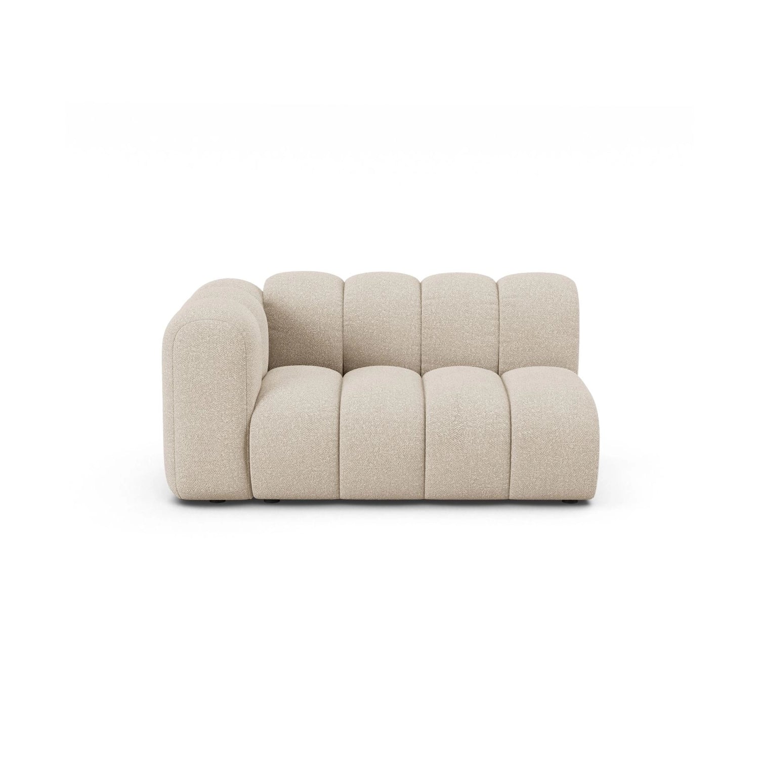Lupine Modulares 2-Sitzer Sofa Sitzelement, Linke Seite, aus Boucle in Beige (Baloo 2074), 145x95 cm von Micadoni – Bild 1