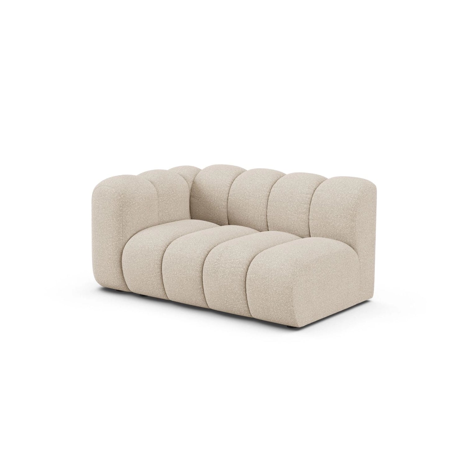 Lupine Modulares 2-Sitzer Sofa Sitzelement, Linke Seite, aus Boucle in Beige (Baloo 2074), 145x95 cm von Micadoni – Bild 3