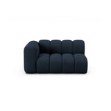 Lupine Modulares 2-Sitzer Sofa Sitzelement, Linke Seite, aus Boucle in Dunkelblau (Baloo 2088), 145x95 cm von Micadoni – Bild 1