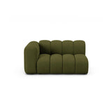 Lupine Modulares 2-Sitzer Sofa Sitzelement, Linke Seite, aus Boucle in Dunkles olivgrün (Baloo 2090), 145x95 cm von Micadoni – Bild 1