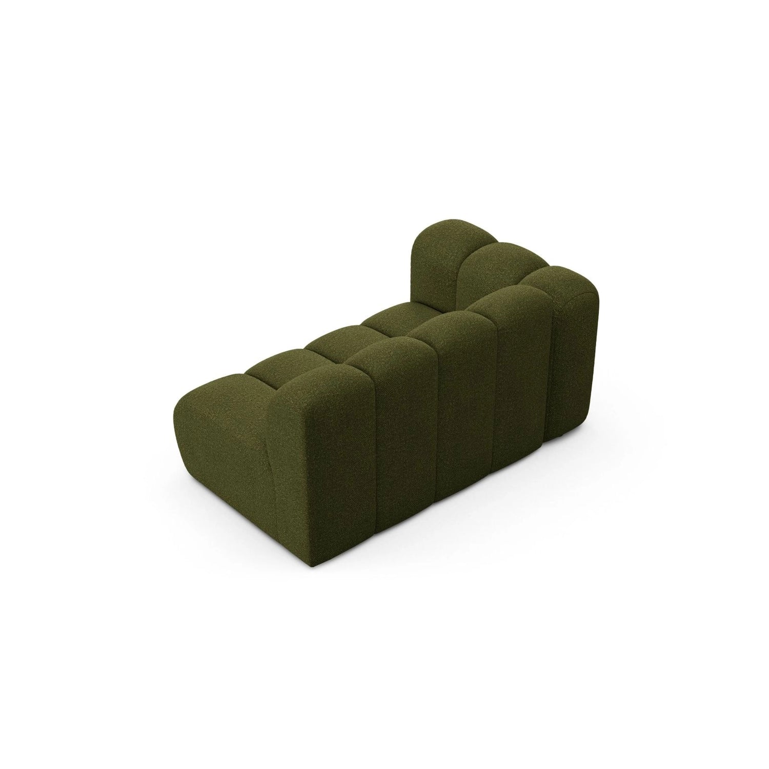 Lupine Modulares 2-Sitzer Sofa Sitzelement, Linke Seite, aus Boucle in Dunkles olivgrün (Baloo 2090), 145x95 cm von Micadoni – Bild 4