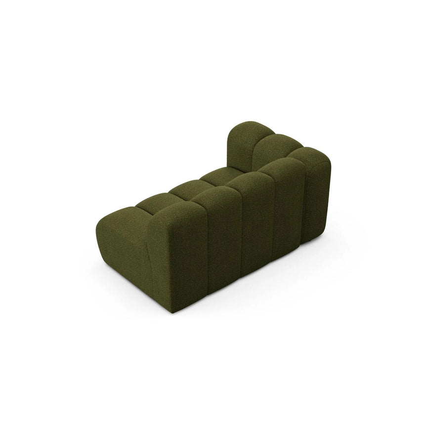 Lupine Modulares 2-Sitzer Sofa Sitzelement, Linke Seite, aus Boucle in Dunkles olivgrün (Baloo 2090), 145x95 cm von Micadoni – Bild 4