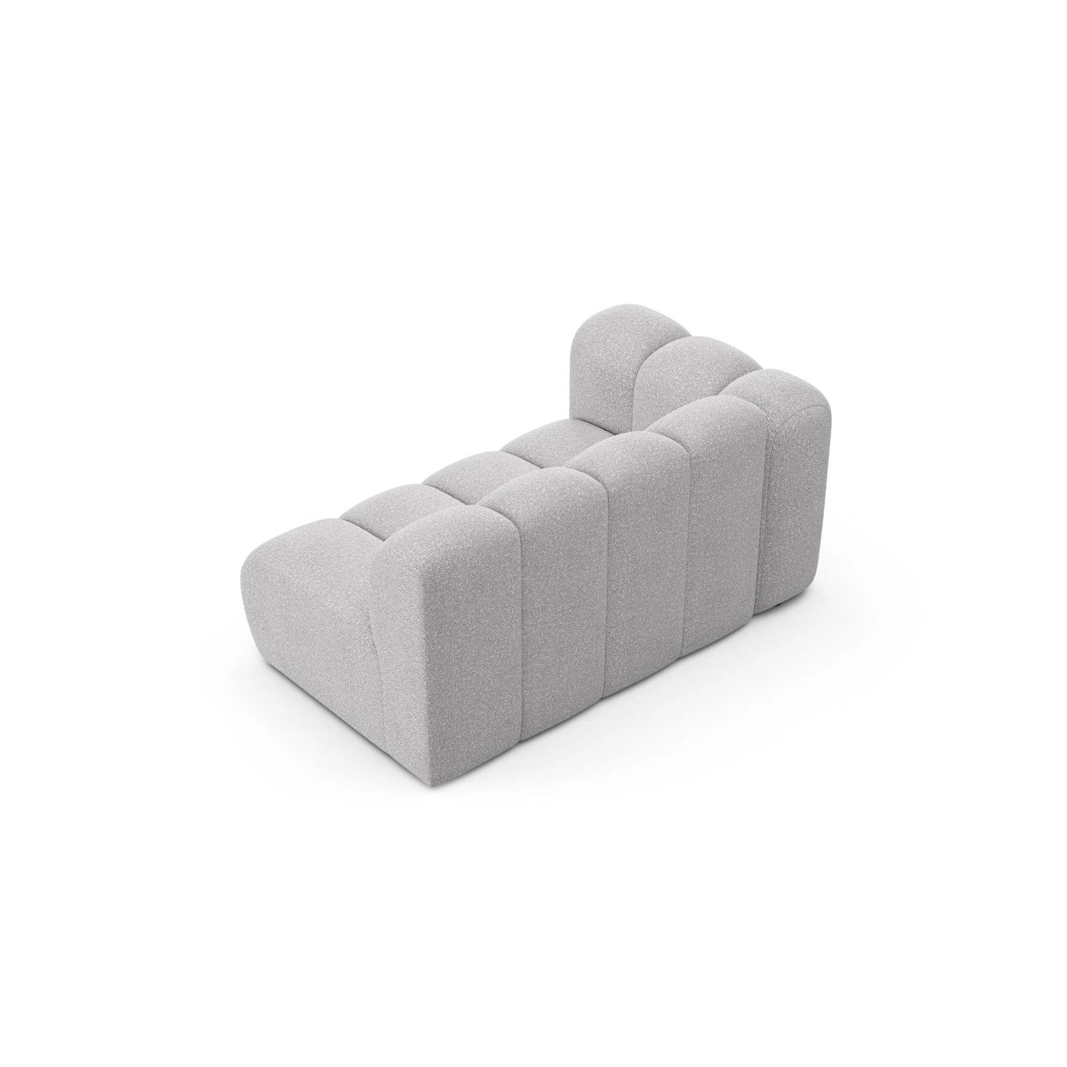 Lupine Modulares 2-Sitzer Sofa Sitzelement, Linke Seite, aus Boucle in Hellgrau (Baloo 2085), 145x95 cm von Micadoni – Bild 4