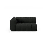 Lupine Modulares 2-Sitzer Sofa Sitzelement, Linke Seite, aus Boucle in Schwarz (Baloo 2082), 145x95 cm von Micadoni – Bild 1