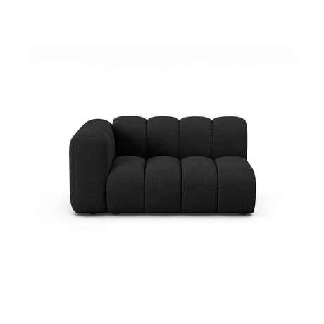 Lupine Modulares 2-Sitzer Sofa Sitzelement, Linke Seite, aus Boucle in Schwarz (Baloo 2082), 145x95 cm von Micadoni – Bild 1