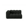 Lupine Modulares 2-Sitzer Sofa Sitzelement, Linke Seite, aus Boucle in Schwarz (Baloo 2082), 145x95 cm von Micadoni – Bild 1