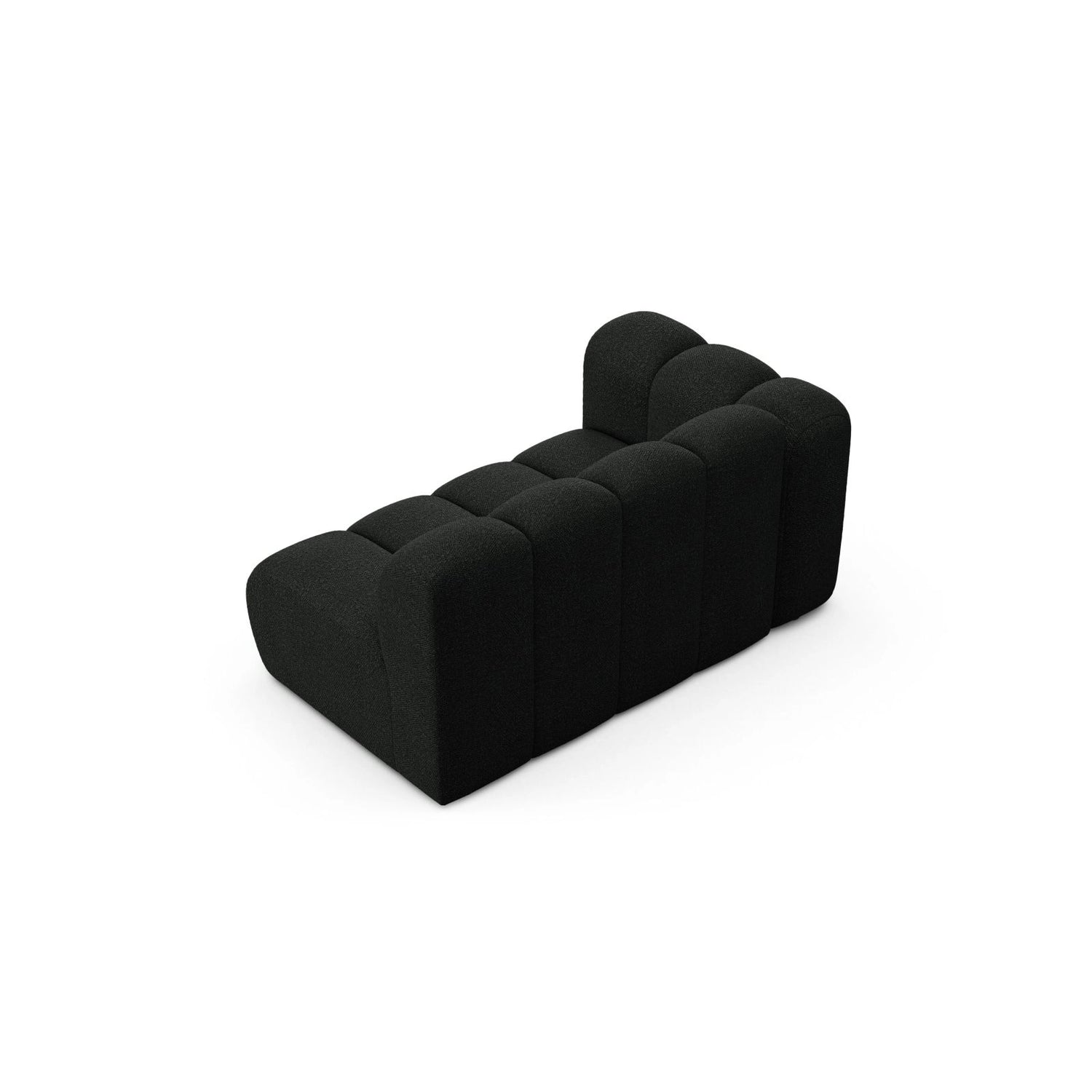 Lupine Modulares 2-Sitzer Sofa Sitzelement, Linke Seite, aus Boucle in Schwarz (Baloo 2082), 145x95 cm von Micadoni – Bild 4