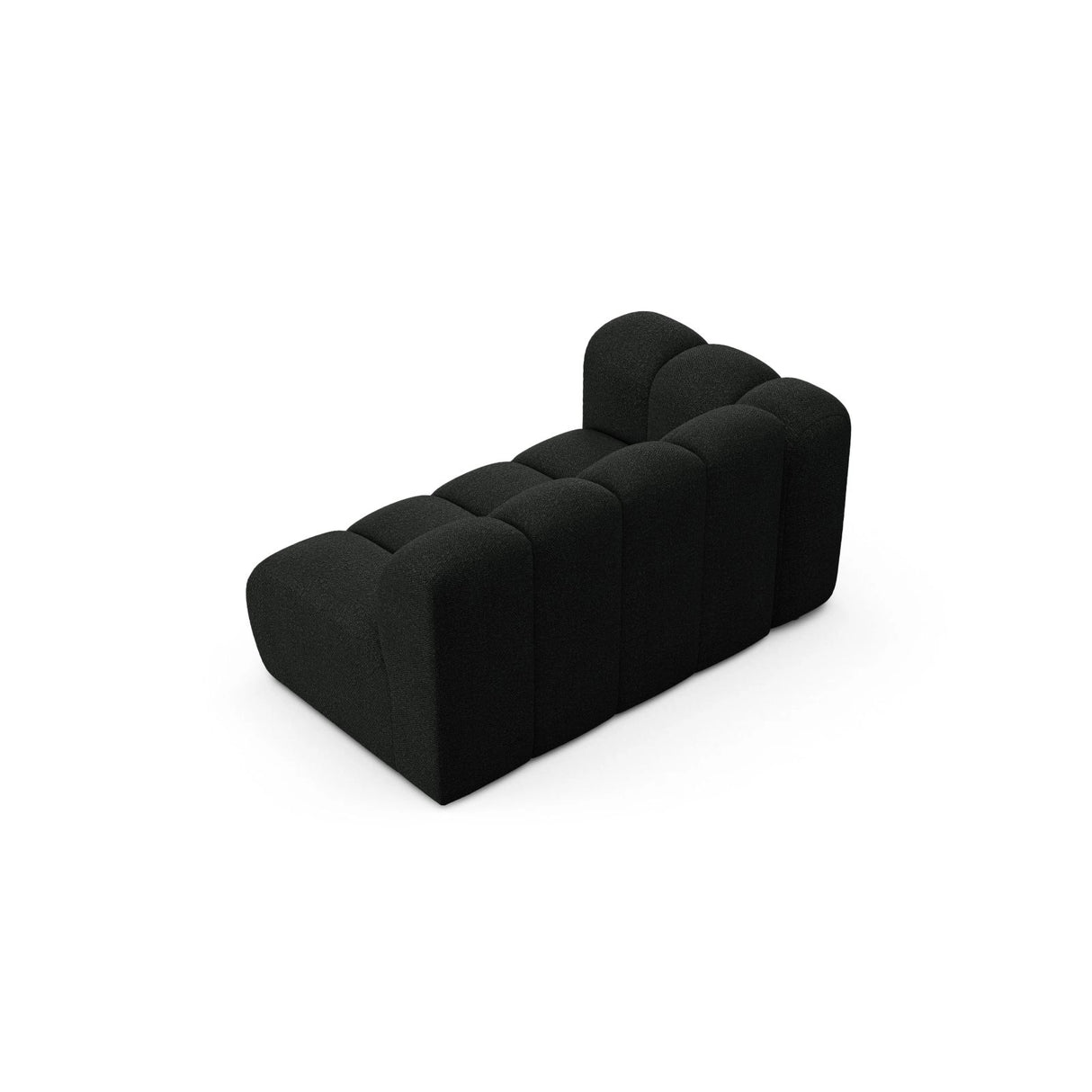 Lupine Modulares 2-Sitzer Sofa Sitzelement, Linke Seite, aus Boucle in Schwarz (Baloo 2082), 145x95 cm von Micadoni – Bild 4