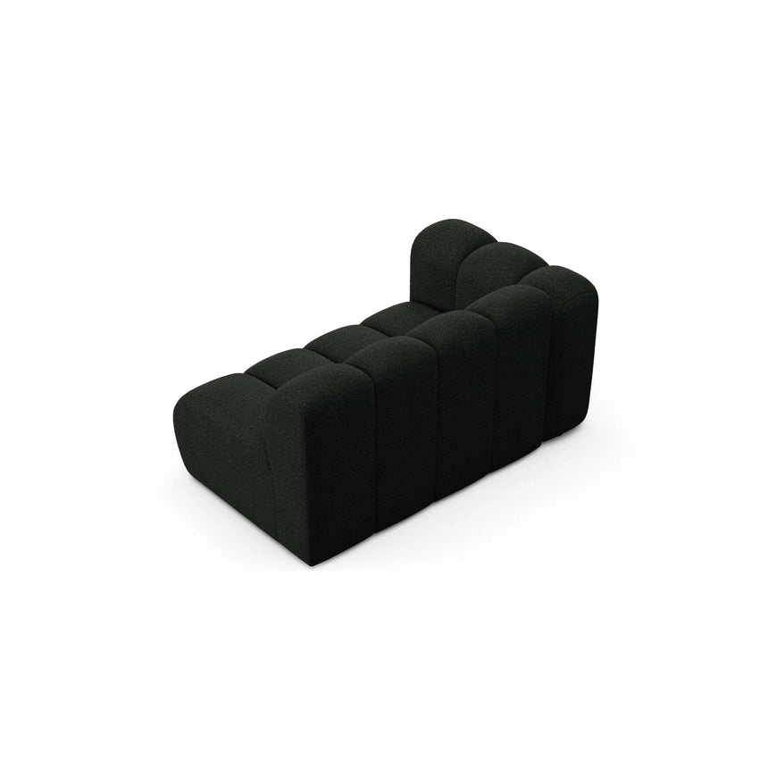 Lupine Modulares 2-Sitzer Sofa Sitzelement, Linke Seite, aus Boucle in Schwarz (Baloo 2082), 145x95 cm von Micadoni – Bild 4