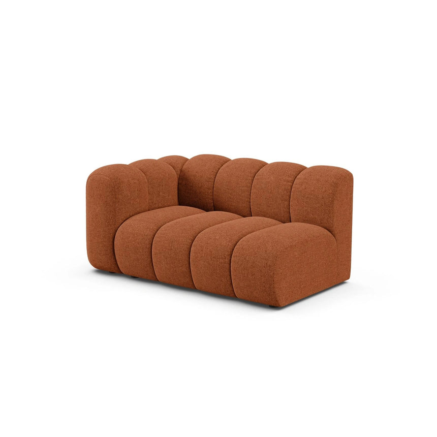 Lupine Modulares 2-Sitzer Sofa Sitzelement, Linke Seite, aus Chenille in Brick (Eden 10 Terra), 145x95 cm von Micadoni – Bild 3