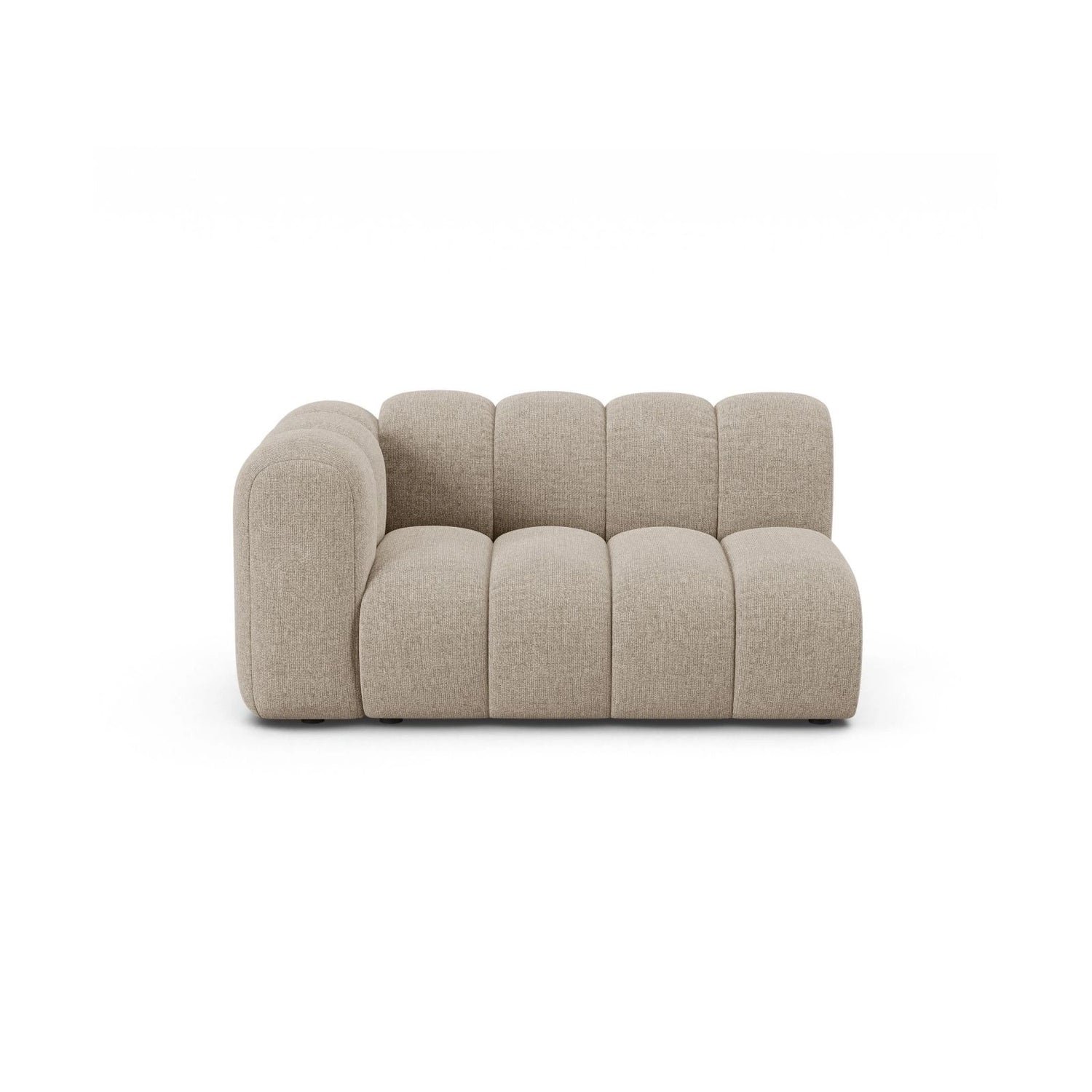 Lupine Modulares 2-Sitzer Sofa Sitzelement, Linke Seite, aus Chenille in Dunkelbeige (Eden 4 Beige), 145x95 cm von Micadoni – Bild 1