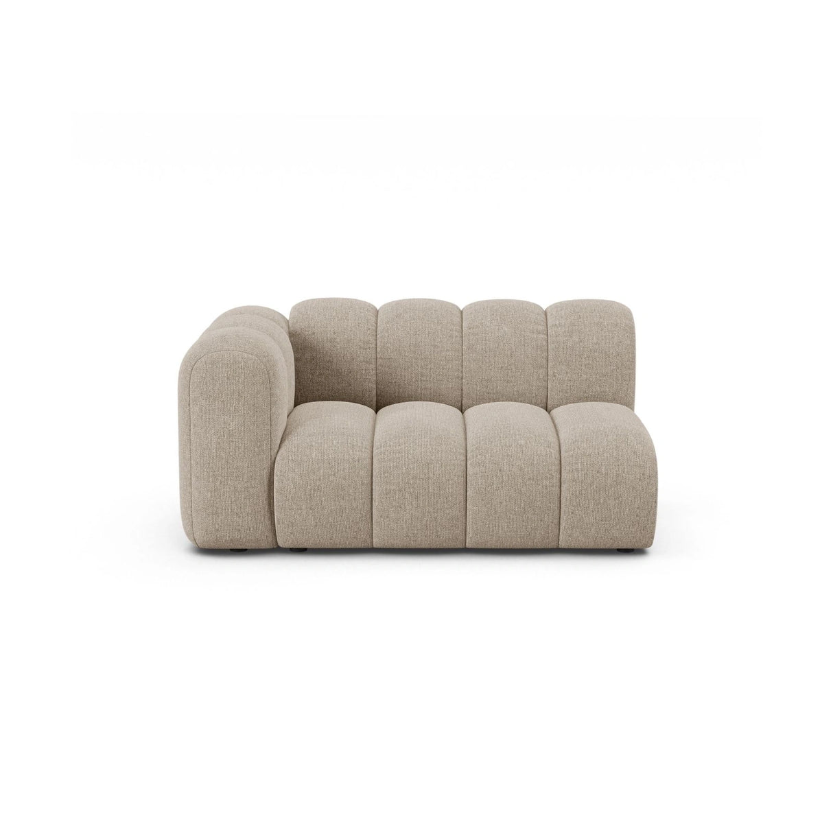 Lupine Modulares 2-Sitzer Sofa Sitzelement, Linke Seite, aus Chenille in Dunkelbeige (Eden 4 Beige), 145x95 cm von Micadoni – Bild 1