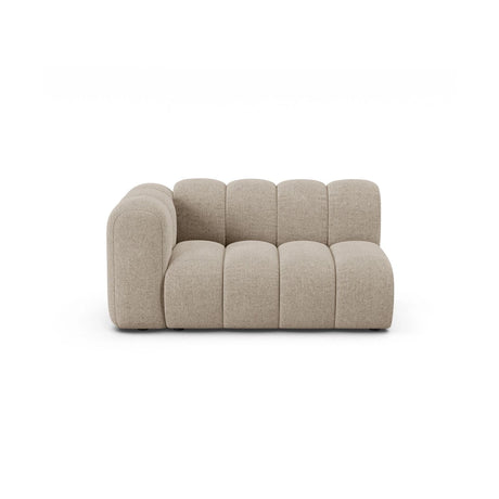 Lupine Modulares 2-Sitzer Sofa Sitzelement, Linke Seite, aus Chenille in Dunkelbeige (Eden 4 Beige), 145x95 cm von Micadoni – Bild 1