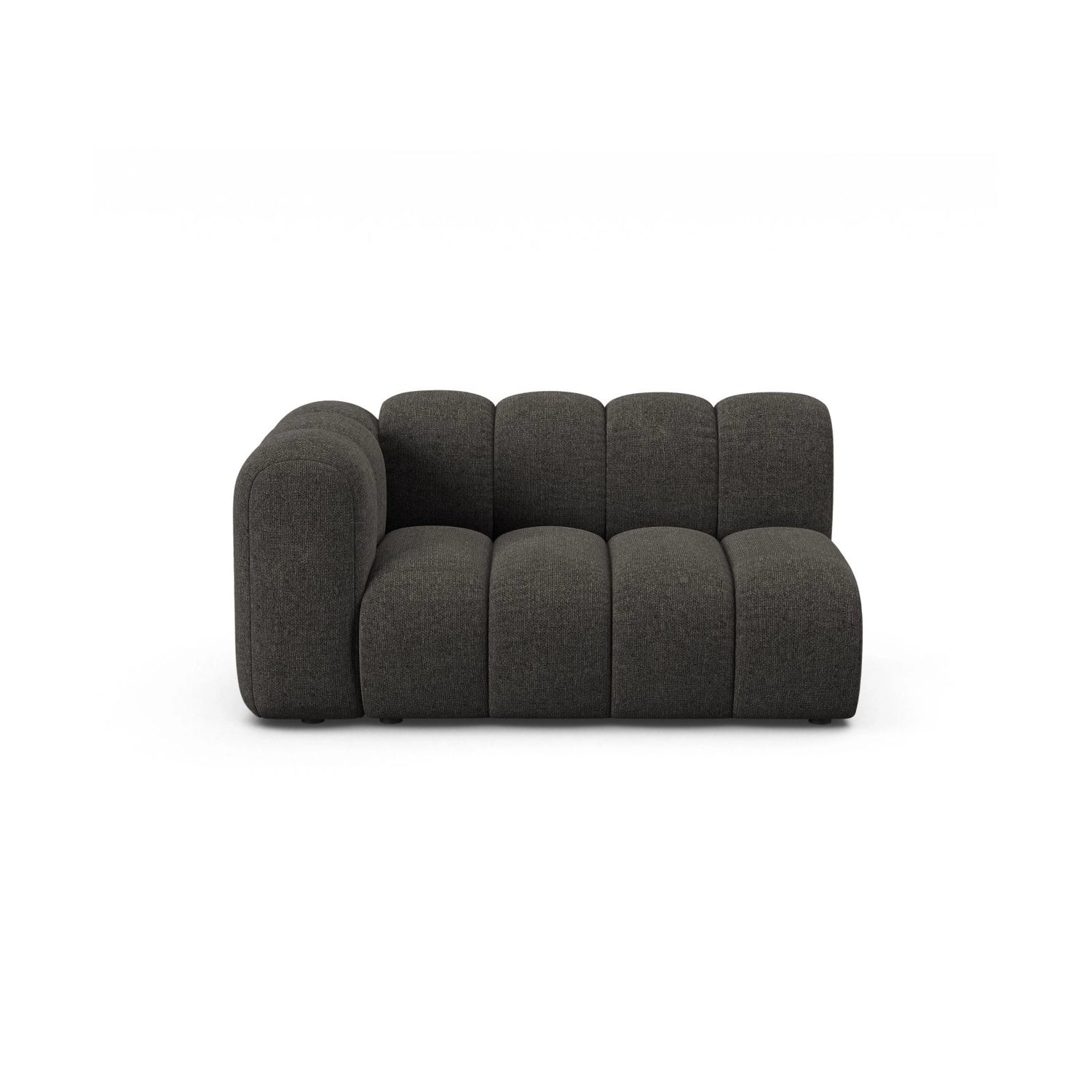 Lupine Modulares 2-Sitzer Sofa Sitzelement, Linke Seite, aus Chenille in Dunkelgrau (Eden 20 Graphite), 145x95 cm von Micadoni – Bild 1