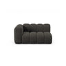 Lupine Modulares 2-Sitzer Sofa Sitzelement, Linke Seite, aus Chenille in Dunkelgrau (Eden 20 Graphite), 145x95 cm von Micadoni – Bild 1