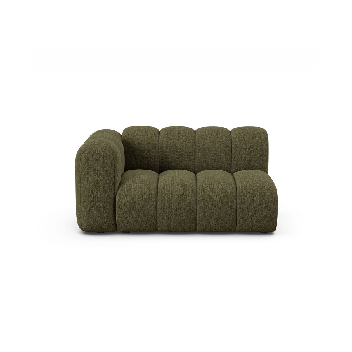Lupine Modulares 2-Sitzer Sofa Sitzelement, Linke Seite, aus Chenille in Grün (Eden 12 Olive), 145x95 cm von Micadoni – Bild 1