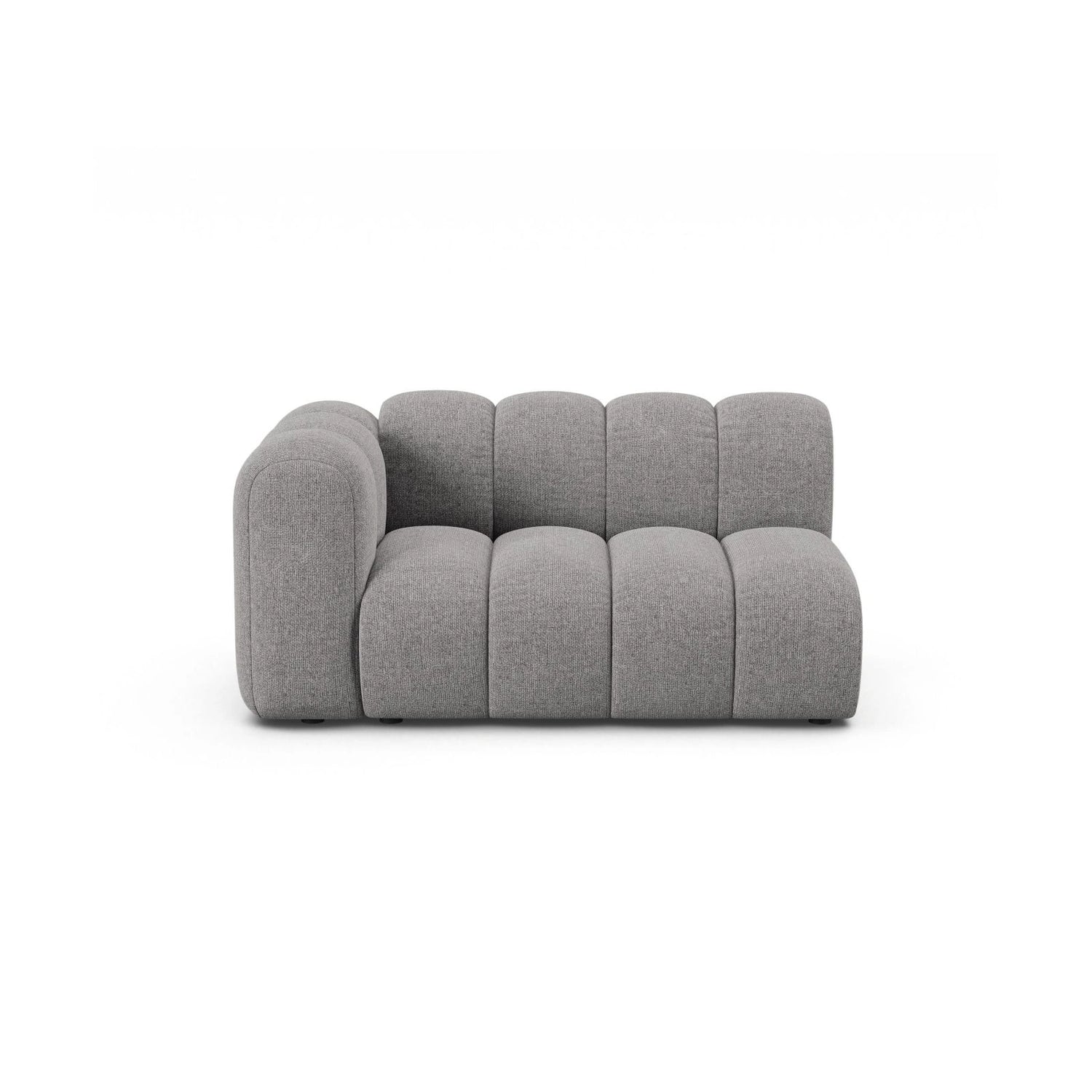 Lupine Modulares 2-Sitzer Sofa Sitzelement, Linke Seite, aus Chenille in Hellgrau (Eden 18 Grey), 145x95 cm von Micadoni – Bild 1