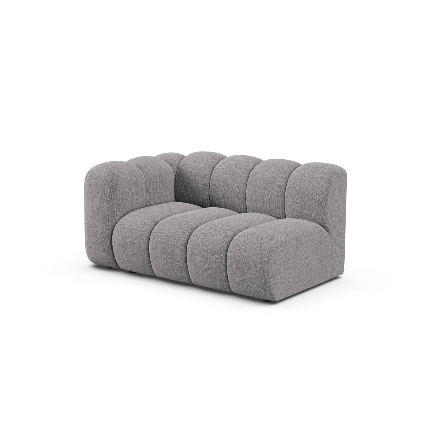 Lupine Modulares 2-Sitzer Sofa Sitzelement, Linke Seite, aus Chenille in Hellgrau (Eden 18 Grey), 145x95 cm von Micadoni – Bild 3