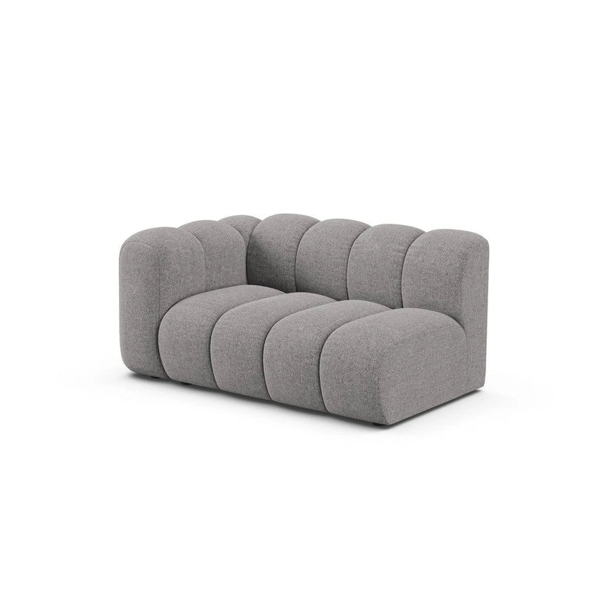 Lupine Modulares 2-Sitzer Sofa Sitzelement, Linke Seite, aus Chenille in Hellgrau (Eden 18 Grey), 145x95 cm von Micadoni – Bild 3