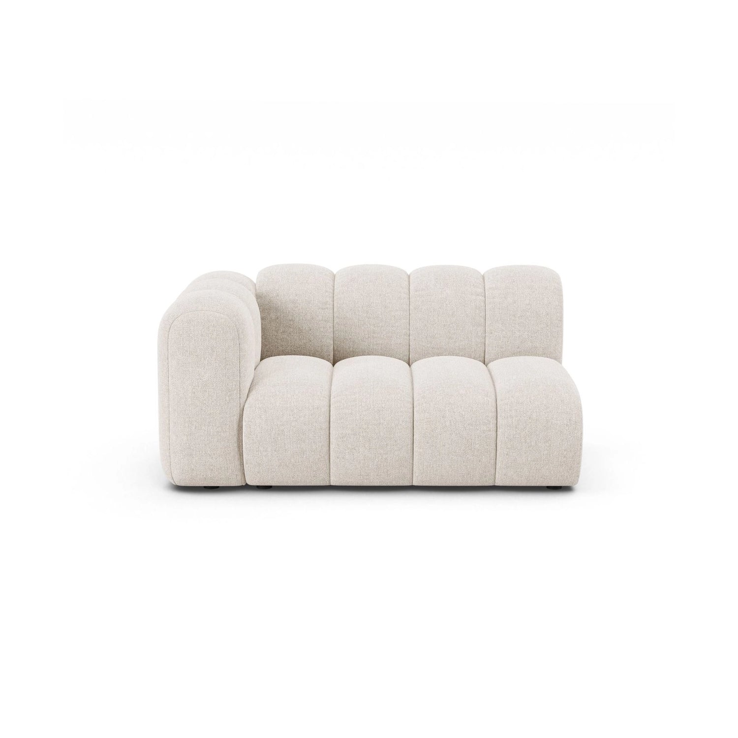 Lupine Modulares 2-Sitzer Sofa Sitzelement, Linke Seite, aus Chenille in Leichtes Beige (Eden 2 Pearl), 145x95 cm von Micadoni – Bild 1