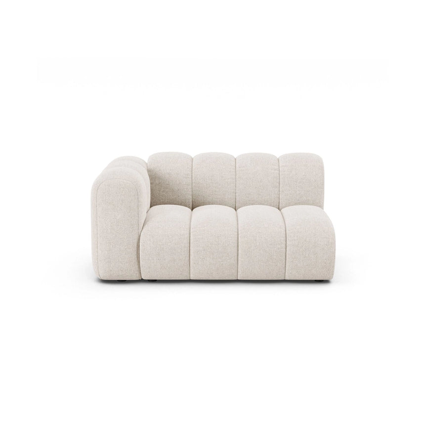 Lupine Modulares 2-Sitzer Sofa Sitzelement, Linke Seite, aus Chenille in Leichtes Beige (Eden 2 Pearl), 145x95 cm von Micadoni – Bild 1