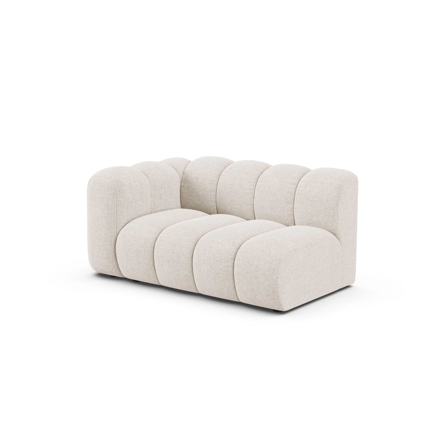 Lupine Modulares 2-Sitzer Sofa Sitzelement, Linke Seite, aus Chenille in Leichtes Beige (Eden 2 Pearl), 145x95 cm von Micadoni – Bild 3