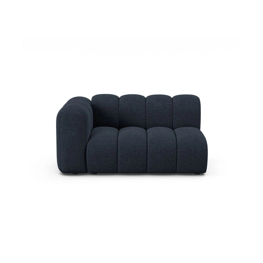 Lupine Modulares 2-Sitzer Sofa Sitzelement, Linke Seite, aus Chenille in Marineblau (Eden 16 Deep Blue), 145x95 cm von Micadoni – Bild 1