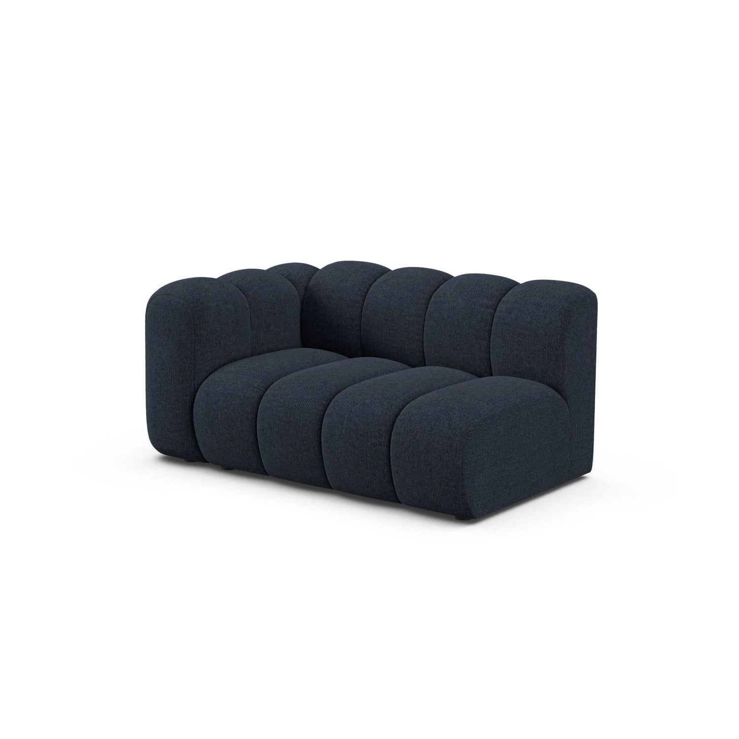 Lupine Modulares 2-Sitzer Sofa Sitzelement, Linke Seite, aus Chenille in Marineblau (Eden 16 Deep Blue), 145x95 cm von Micadoni – Bild 3
