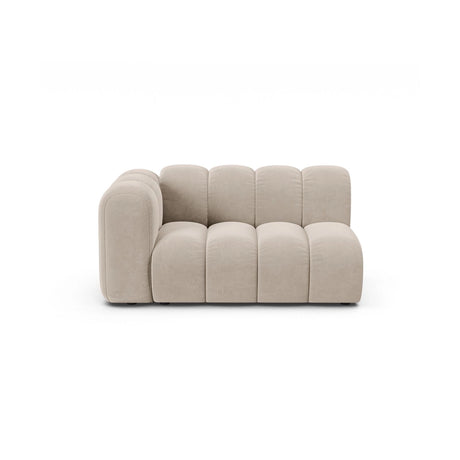 Lupine Modulares 2-Sitzer Sofa Sitzelement, Linke Seite, aus Samt in Beige (Salvador 1), 145x95 cm von Micadoni – Bild 1