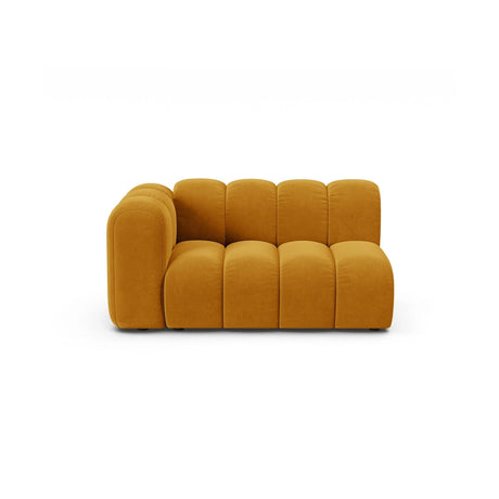 Lupine Modulares 2-Sitzer Sofa Sitzelement, Linke Seite, aus Samt in Gelb (Salvador 10), 145x95 cm von Micadoni – Bild 1