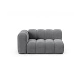 Lupine Modulares 2-Sitzer Sofa Sitzelement, Linke Seite, aus Samt in Grau (Salvador 17), 145x95 cm von Micadoni – Bild 1