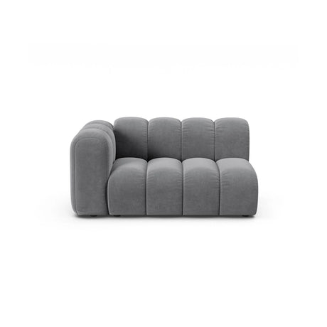 Lupine Modulares 2-Sitzer Sofa Sitzelement, Linke Seite, aus Samt in Grau (Salvador 17), 145x95 cm von Micadoni – Bild 1