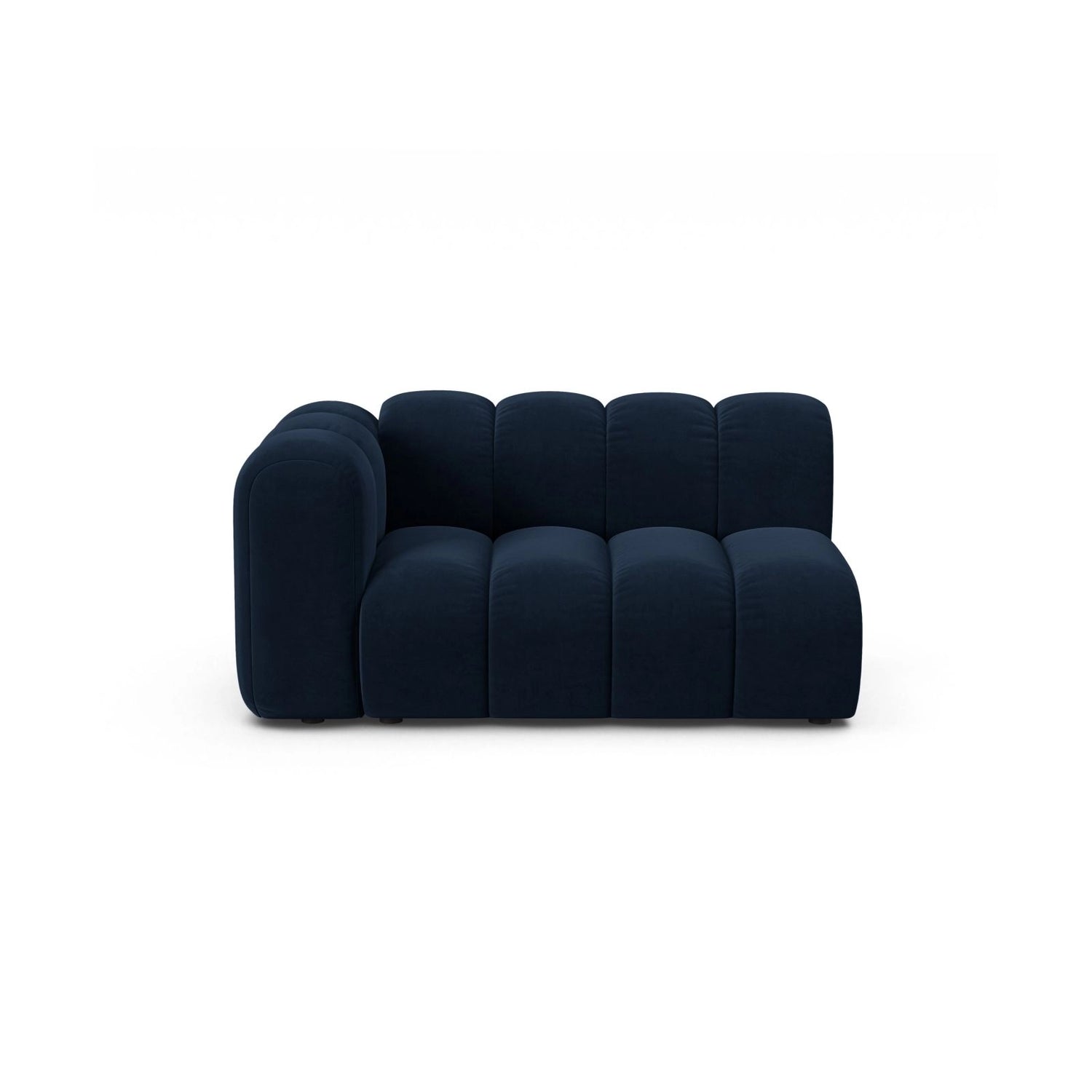 Lupine Modulares 2-Sitzer Sofa Sitzelement, Linke Seite, aus Samt in Königsblau (Salvador 5), 145x95 cm von Micadoni – Bild 1