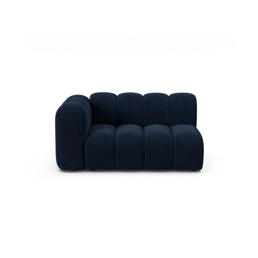 Lupine Modulares 2-Sitzer Sofa Sitzelement, Linke Seite, aus Samt in Königsblau (Salvador 5), 145x95 cm von Micadoni – Bild 1