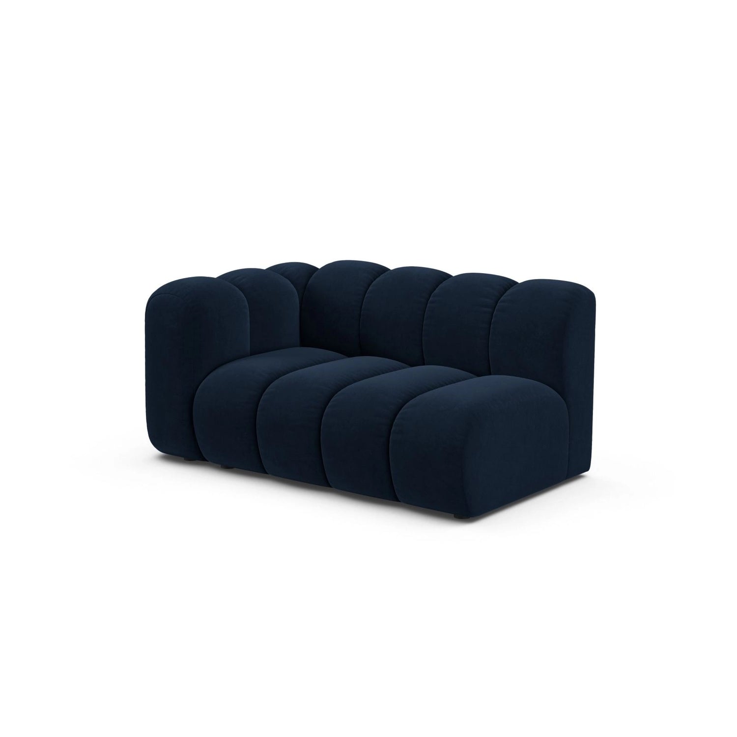 Lupine Modulares 2-Sitzer Sofa Sitzelement, Linke Seite, aus Samt in Königsblau (Salvador 5), 145x95 cm von Micadoni – Bild 3
