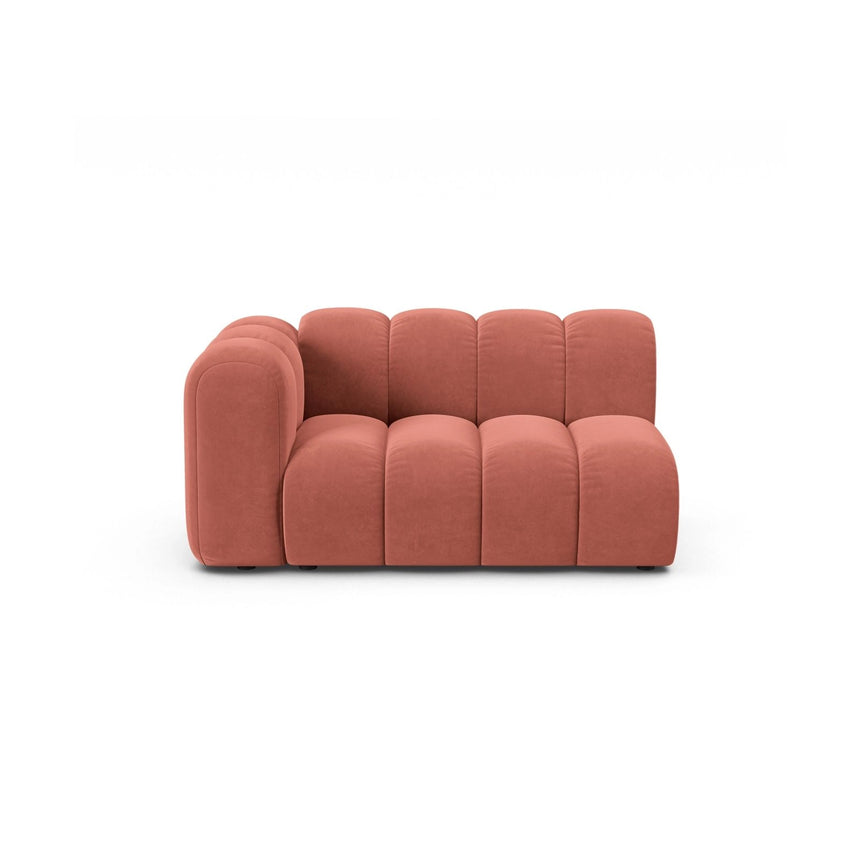 Lupine Modulares 2-Sitzer Sofa Sitzelement, Linke Seite, aus Samt in Koralle (Salvador 12), 145x95 cm von Micadoni – Bild 1