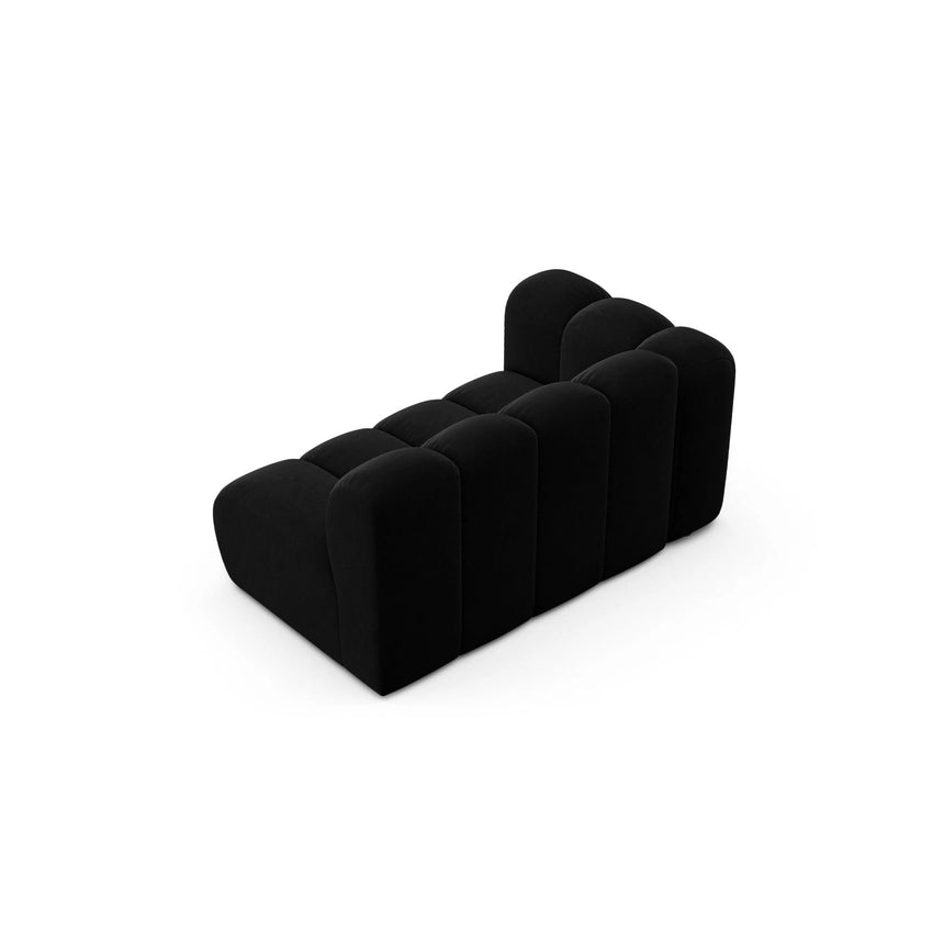 Lupine Modulares 2-Sitzer Sofa Sitzelement, Linke Seite, aus Samt in Schwarz (Salvador 19), 145x95 cm von Micadoni – Bild 4