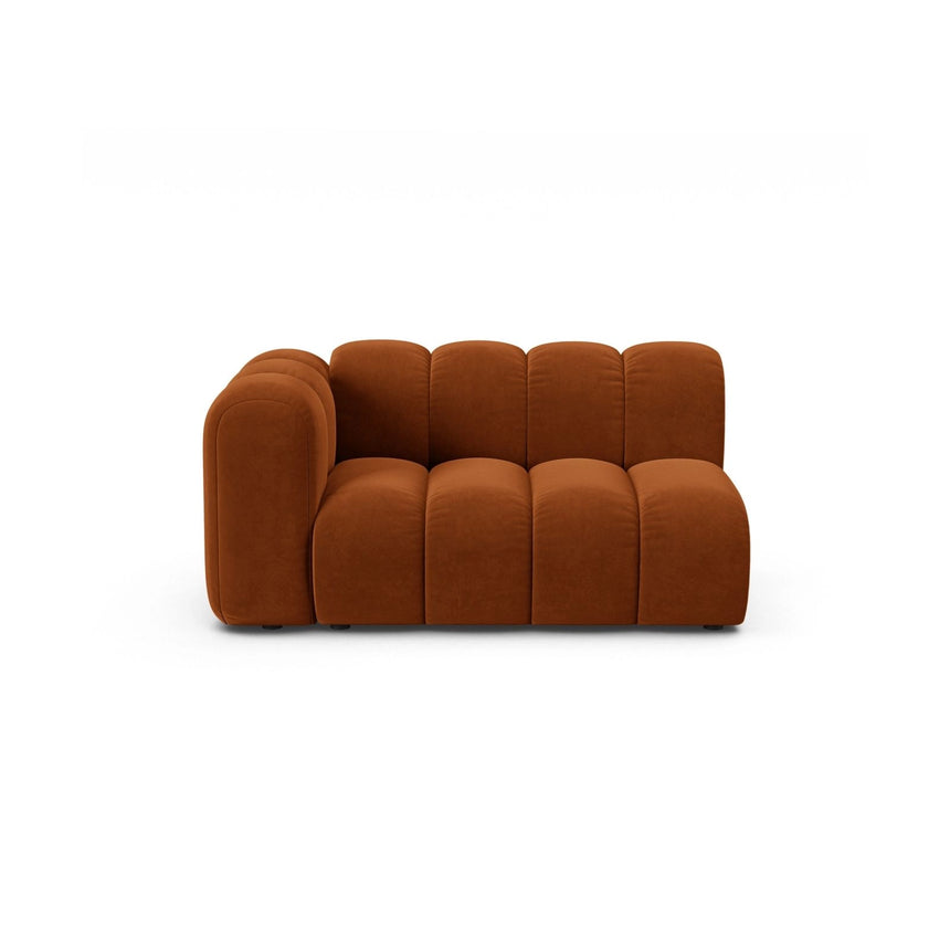 Lupine Modulares 2-Sitzer Sofa Sitzelement, Linke Seite, aus Samt in Terrakotta (Salvador 14), 145x95 cm von Micadoni – Bild 1