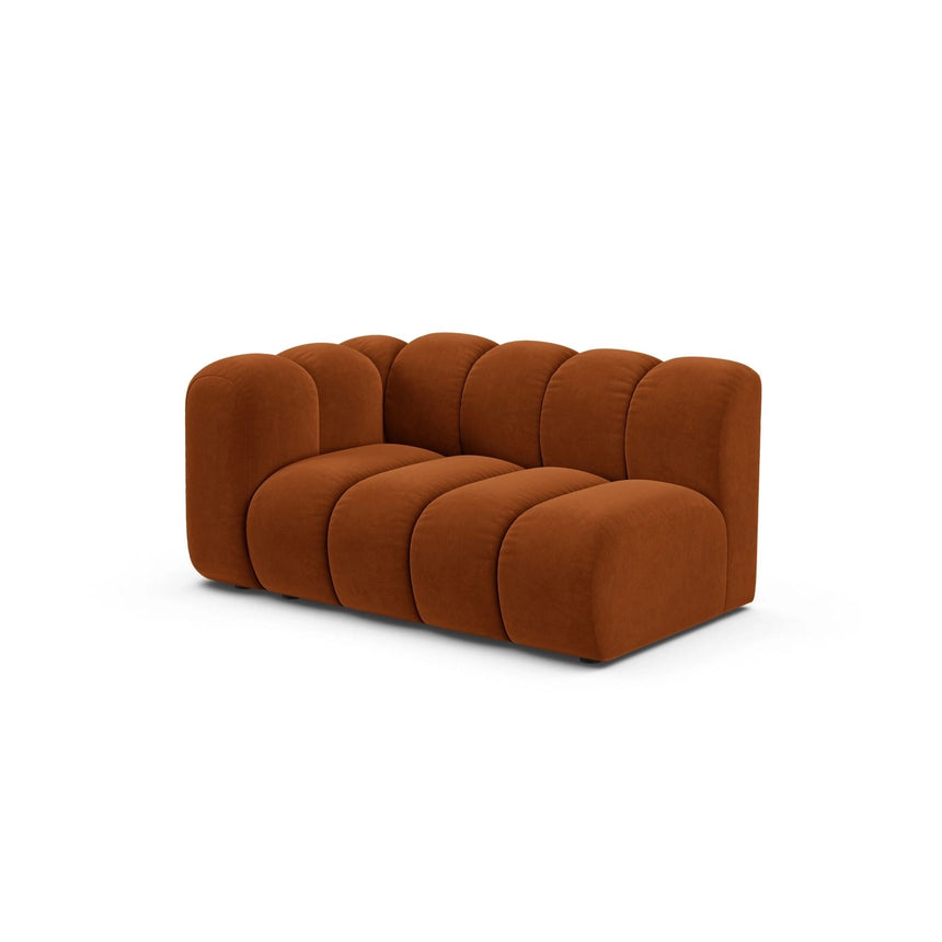 Lupine Modulares 2-Sitzer Sofa Sitzelement, Linke Seite, aus Samt in Terrakotta (Salvador 14), 145x95 cm von Micadoni – Bild 3