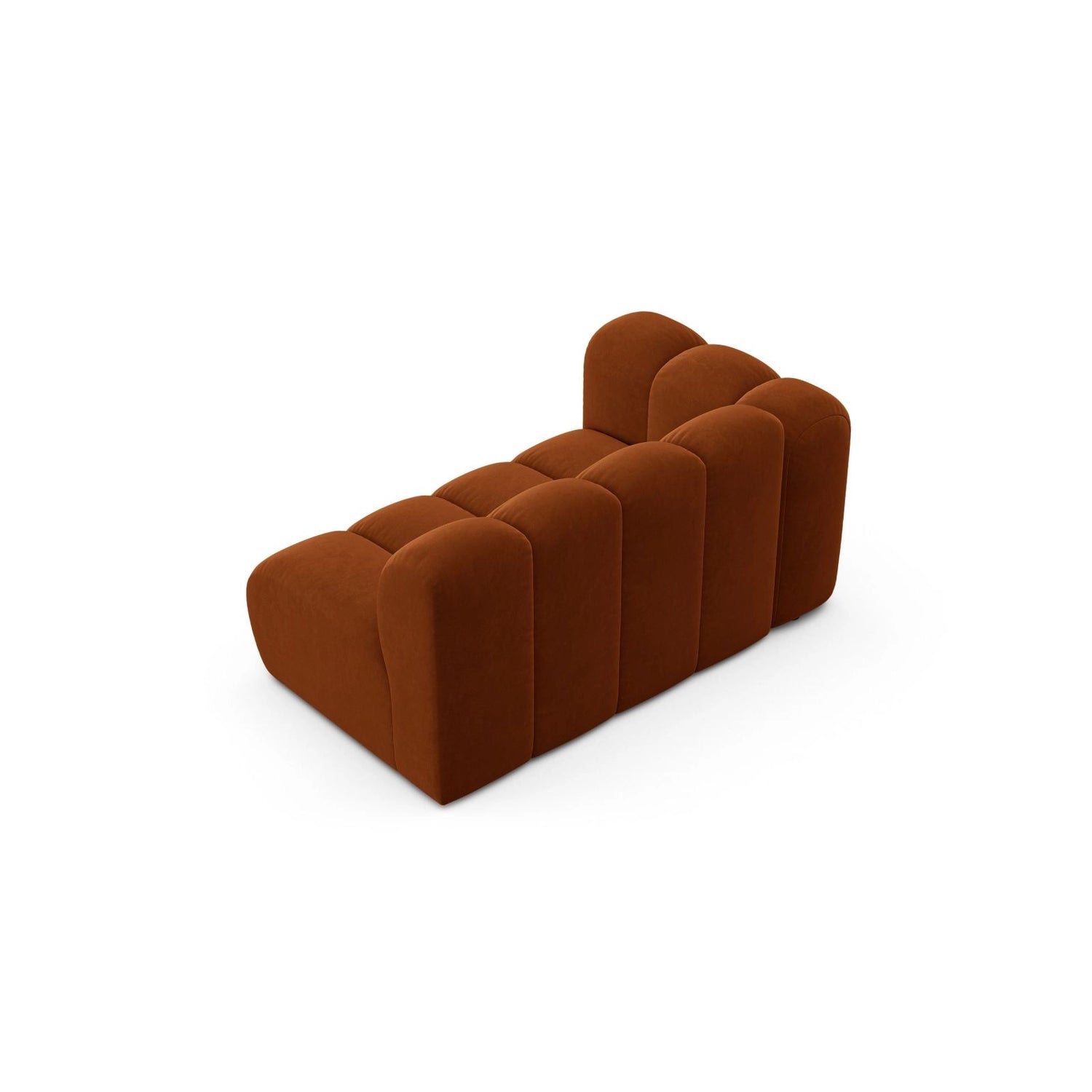 Lupine Modulares 2-Sitzer Sofa Sitzelement, Linke Seite, aus Samt in Terrakotta (Salvador 14), 145x95 cm von Micadoni – Bild 4