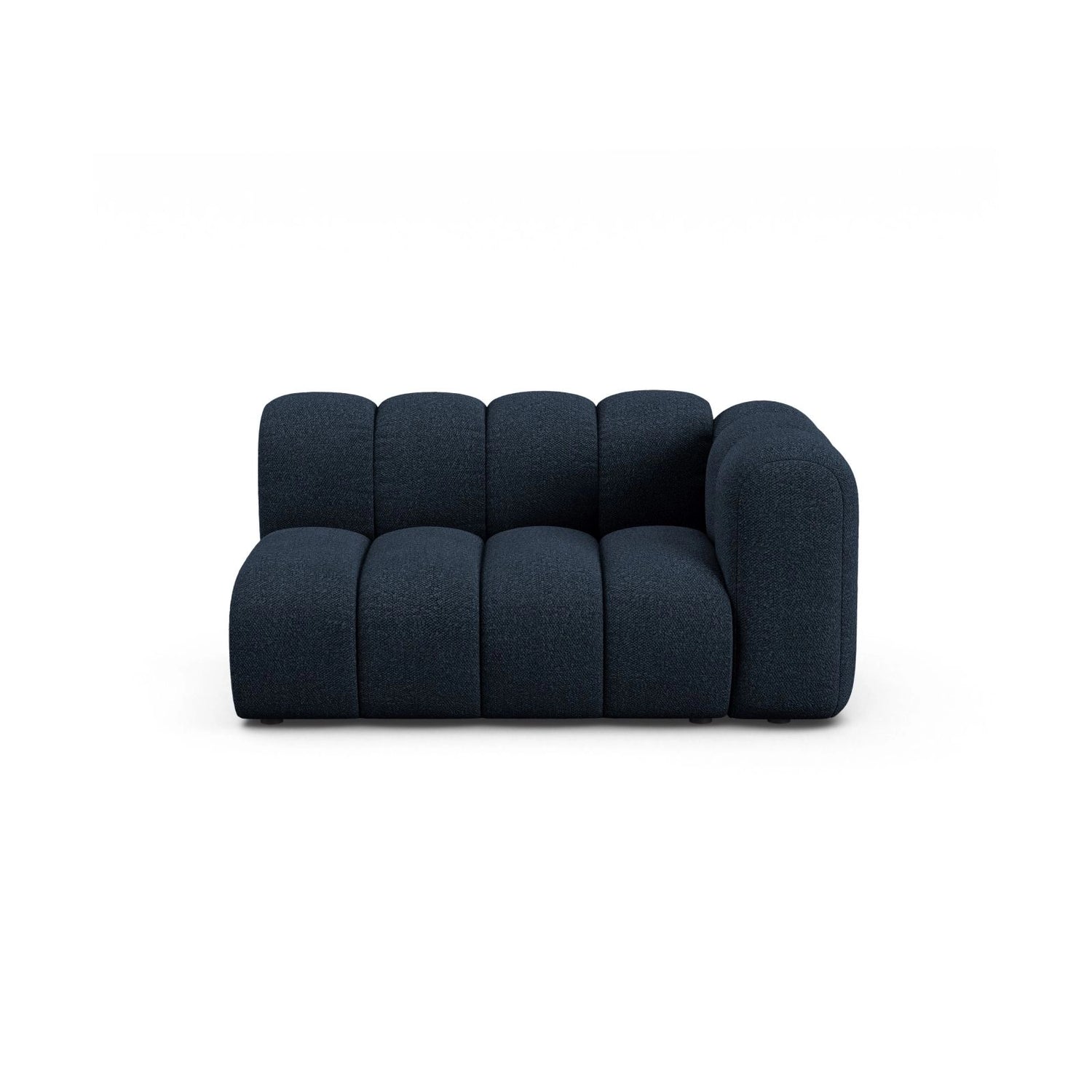 Lupine Modulares 2-Sitzer Sofa Sitzelement, Rechte Seite, aus Boucle in Dunkelblau (Baloo 2088), 145x95 cm von Micadoni – Bild 1