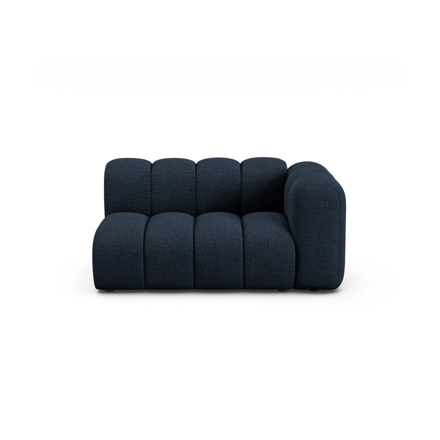 Lupine Modulares 2-Sitzer Sofa Sitzelement, Rechte Seite, aus Boucle in Dunkelblau (Baloo 2088), 145x95 cm von Micadoni – Bild 1