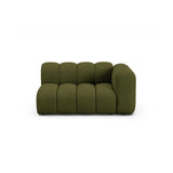 Lupine Modulares 2-Sitzer Sofa Sitzelement, Rechte Seite, aus Boucle in Dunkles olivgrün (Baloo 2090), 145x95 cm von Micadoni – Bild 1
