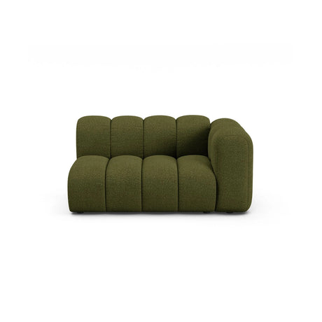 Lupine Modulares 2-Sitzer Sofa Sitzelement, Rechte Seite, aus Boucle in Dunkles olivgrün (Baloo 2090), 145x95 cm von Micadoni – Bild 1