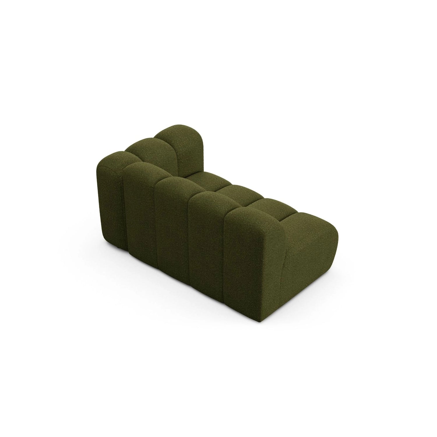 Lupine Modulares 2-Sitzer Sofa Sitzelement, Rechte Seite, aus Boucle in Dunkles olivgrün (Baloo 2090), 145x95 cm von Micadoni – Bild 4