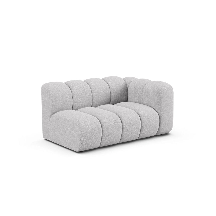 Lupine Modulares 2-Sitzer Sofa Sitzelement, Rechte Seite, aus Boucle in Hellgrau (Baloo 2085), 145x95 cm von Micadoni – Bild 3
