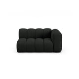 Lupine Modulares 2-Sitzer Sofa Sitzelement, Rechte Seite, aus Boucle in Schwarz (Baloo 2082), 145x95 cm von Micadoni – Bild 1