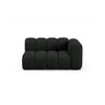 Lupine Modulares 2-Sitzer Sofa Sitzelement, Rechte Seite, aus Boucle in Schwarz (Baloo 2082), 145x95 cm von Micadoni – Bild 1